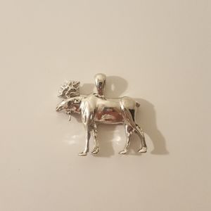 Moose necklace charm